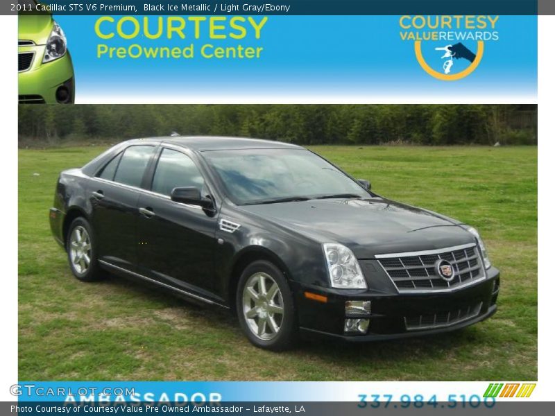 Black Ice Metallic / Light Gray/Ebony 2011 Cadillac STS V6 Premium