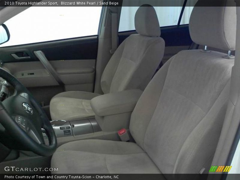 Blizzard White Pearl / Sand Beige 2010 Toyota Highlander Sport