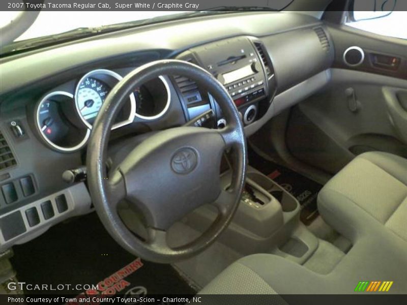 Super White / Graphite Gray 2007 Toyota Tacoma Regular Cab