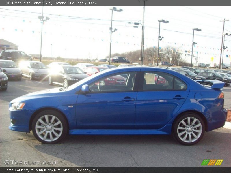 Octane Blue Pearl / Black 2011 Mitsubishi Lancer GTS