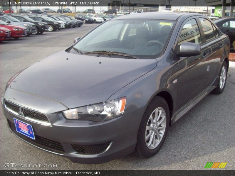 Graphite Gray Pearl / Black 2011 Mitsubishi Lancer ES