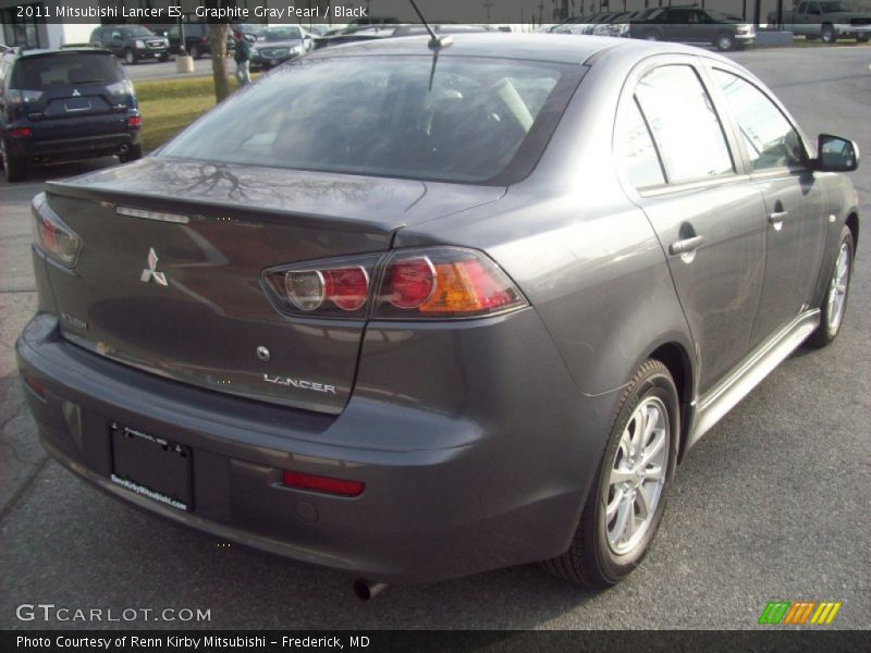 Graphite Gray Pearl / Black 2011 Mitsubishi Lancer ES