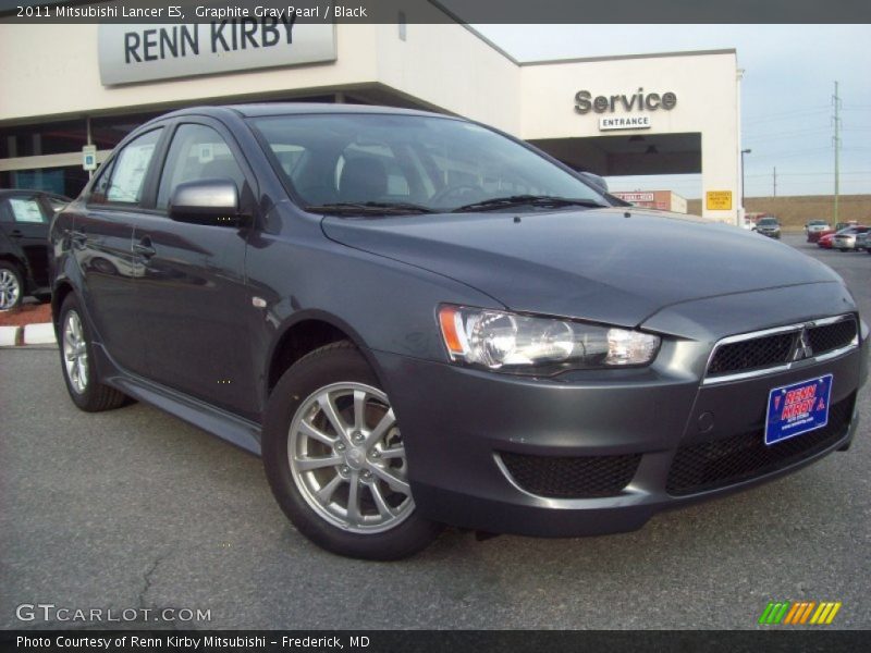 Graphite Gray Pearl / Black 2011 Mitsubishi Lancer ES