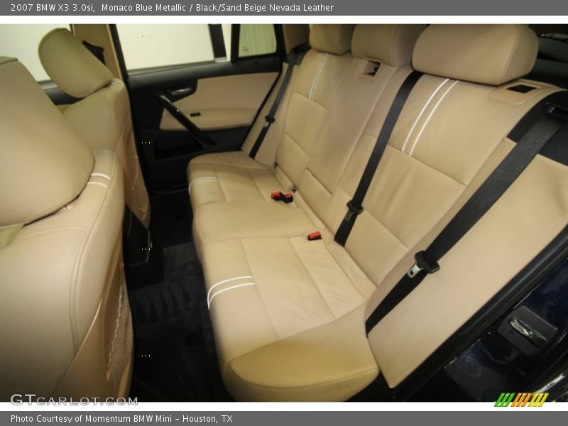 Monaco Blue Metallic / Black/Sand Beige Nevada Leather 2007 BMW X3 3.0si