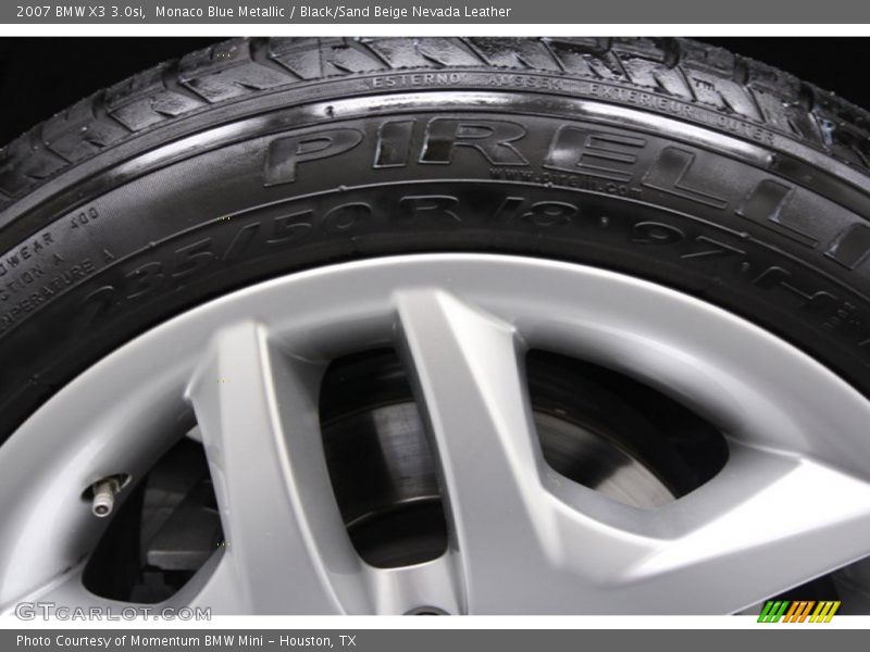 Monaco Blue Metallic / Black/Sand Beige Nevada Leather 2007 BMW X3 3.0si