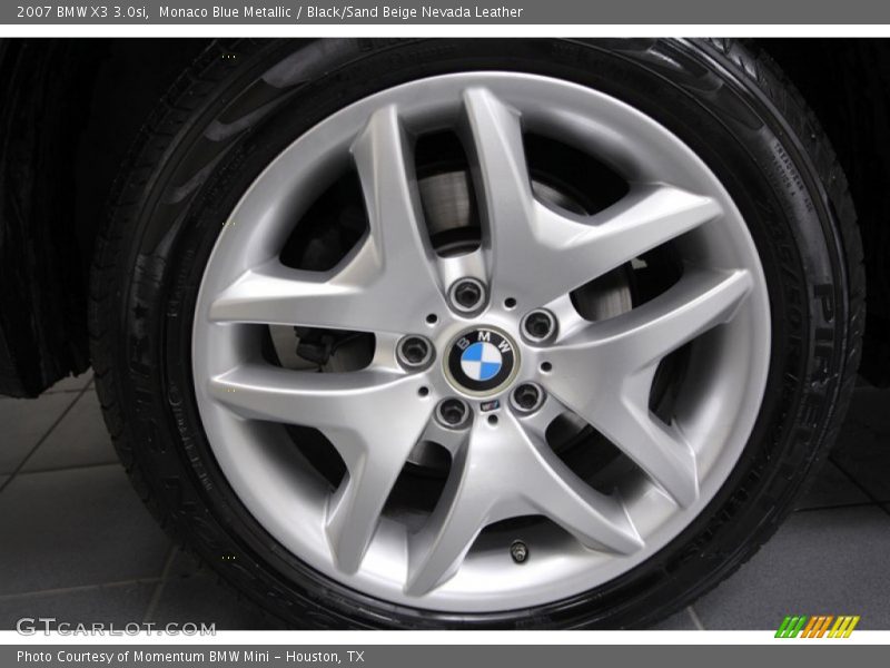 Monaco Blue Metallic / Black/Sand Beige Nevada Leather 2007 BMW X3 3.0si