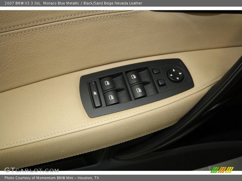 Monaco Blue Metallic / Black/Sand Beige Nevada Leather 2007 BMW X3 3.0si