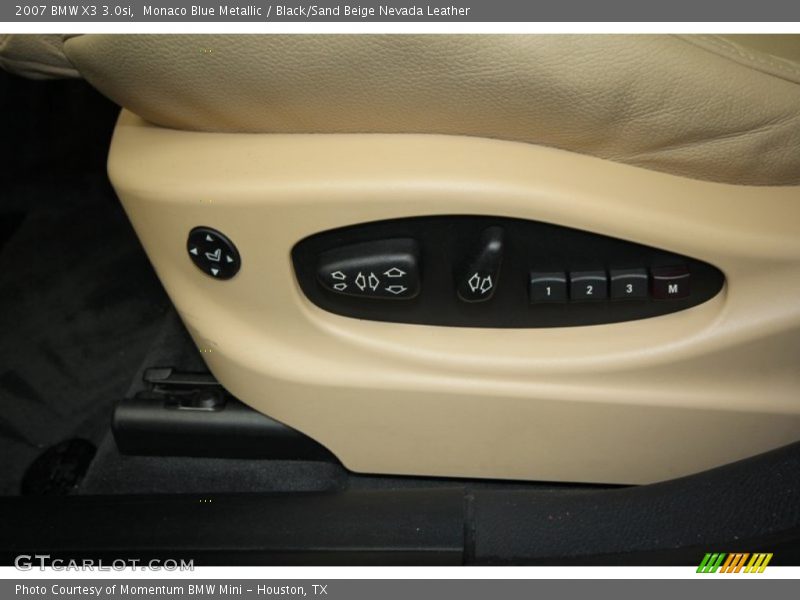 Monaco Blue Metallic / Black/Sand Beige Nevada Leather 2007 BMW X3 3.0si
