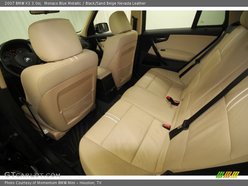 Monaco Blue Metallic / Black/Sand Beige Nevada Leather 2007 BMW X3 3.0si