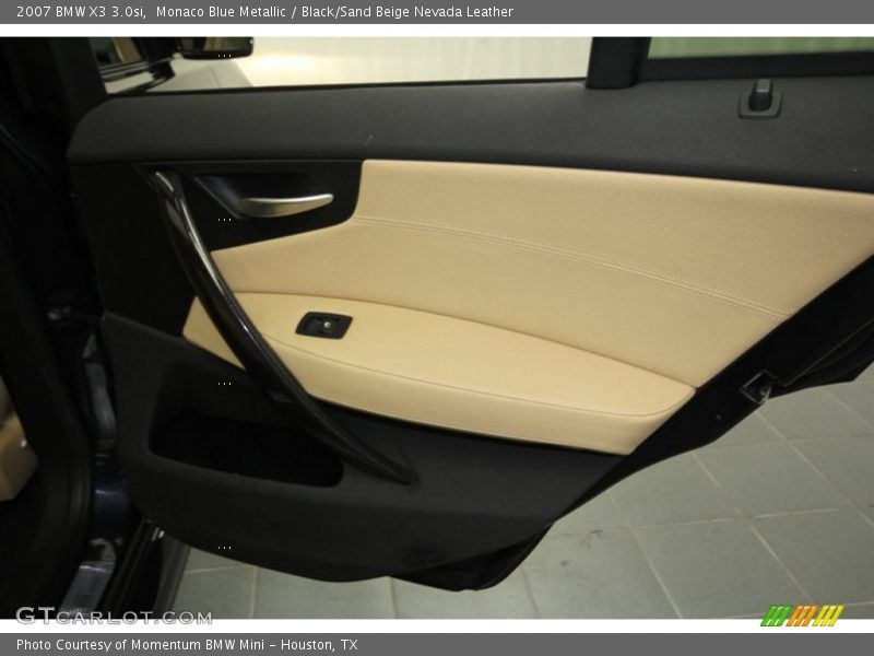 Monaco Blue Metallic / Black/Sand Beige Nevada Leather 2007 BMW X3 3.0si