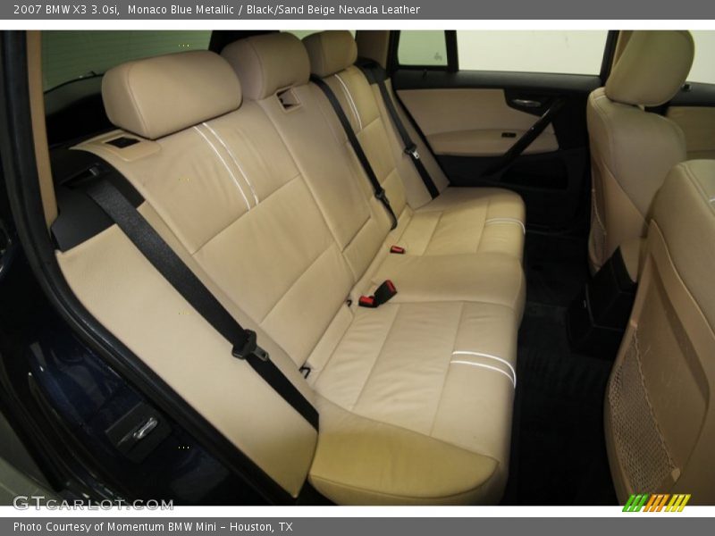 Monaco Blue Metallic / Black/Sand Beige Nevada Leather 2007 BMW X3 3.0si