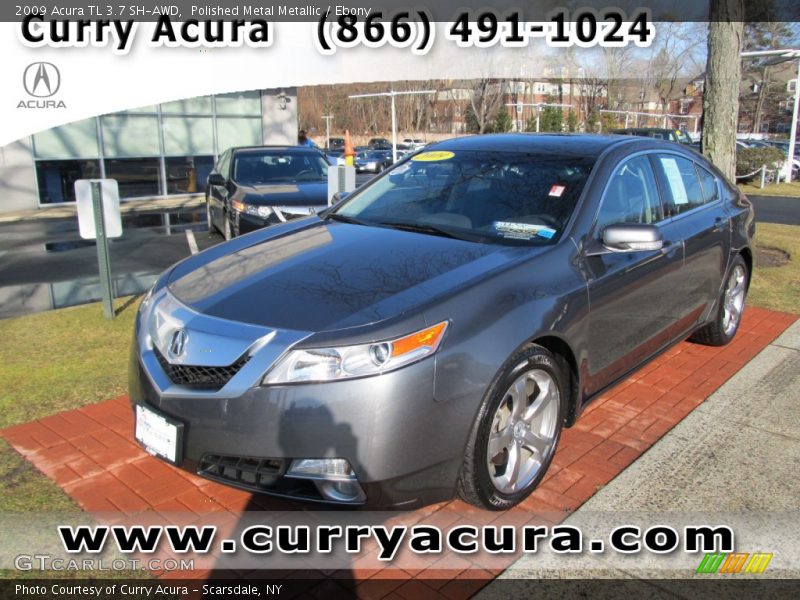Polished Metal Metallic / Ebony 2009 Acura TL 3.7 SH-AWD