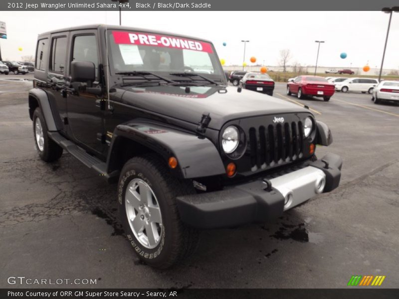 Black / Black/Dark Saddle 2012 Jeep Wrangler Unlimited Sahara 4x4