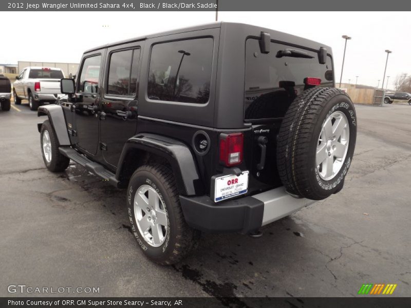 Black / Black/Dark Saddle 2012 Jeep Wrangler Unlimited Sahara 4x4