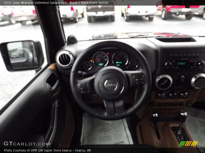Black / Black/Dark Saddle 2012 Jeep Wrangler Unlimited Sahara 4x4