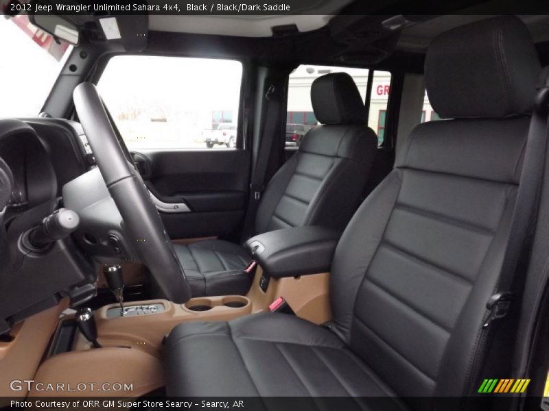 Black / Black/Dark Saddle 2012 Jeep Wrangler Unlimited Sahara 4x4