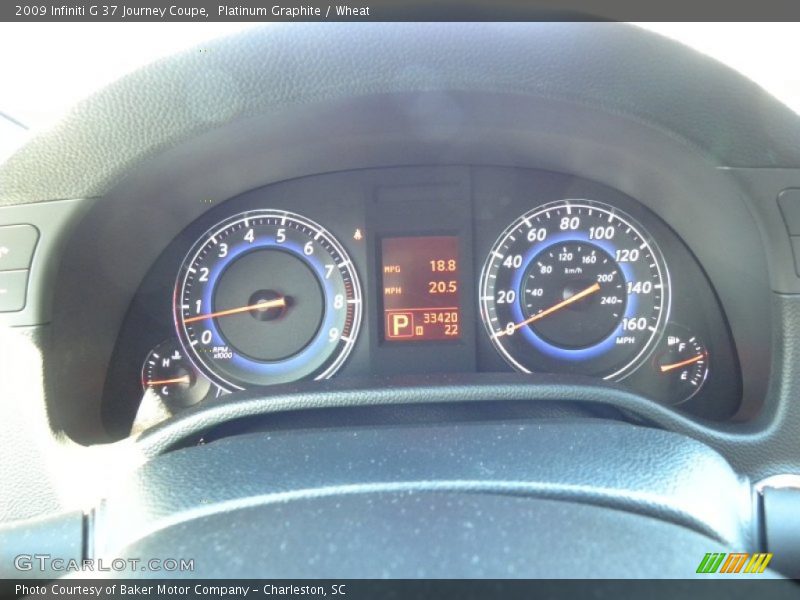  2009 G 37 Journey Coupe 37 Journey Coupe Gauges