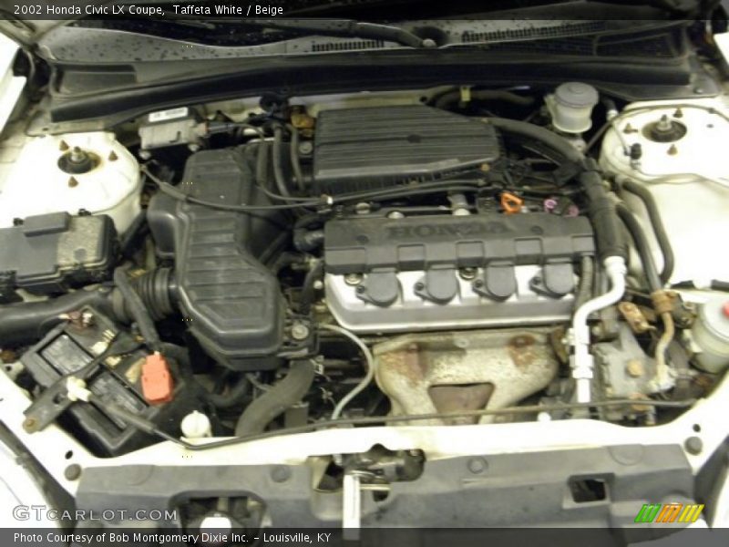 Taffeta White / Beige 2002 Honda Civic LX Coupe