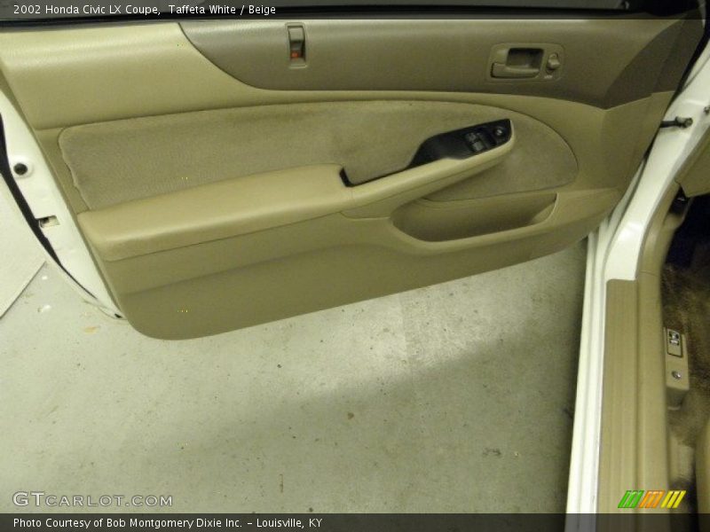 Taffeta White / Beige 2002 Honda Civic LX Coupe