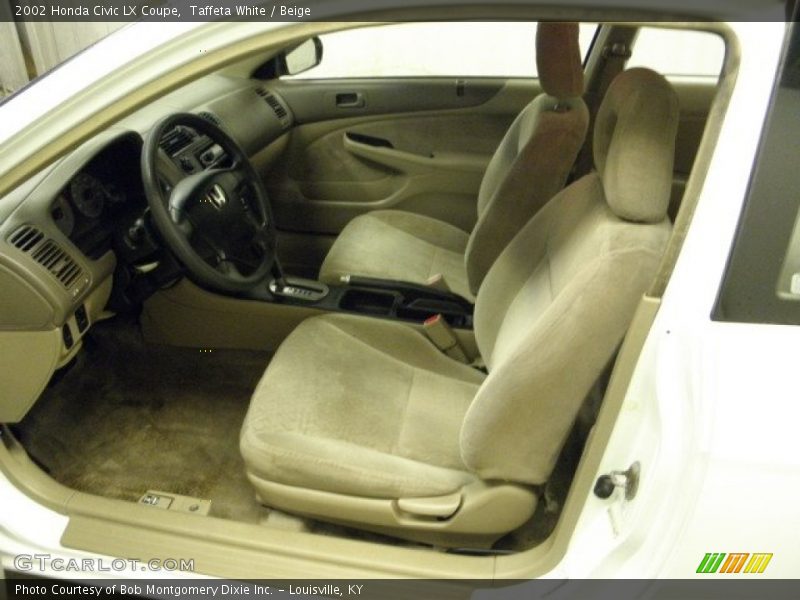 Taffeta White / Beige 2002 Honda Civic LX Coupe