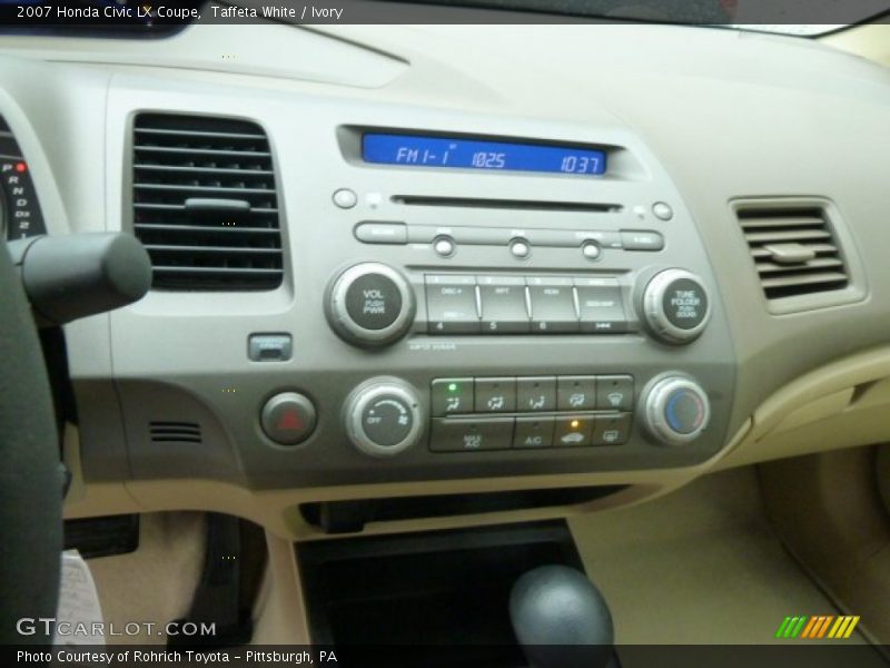 Taffeta White / Ivory 2007 Honda Civic LX Coupe