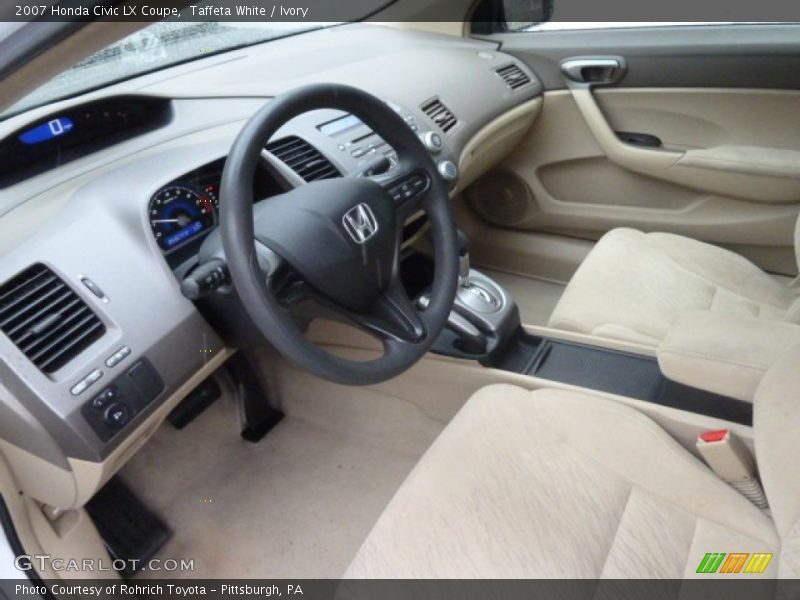 Taffeta White / Ivory 2007 Honda Civic LX Coupe