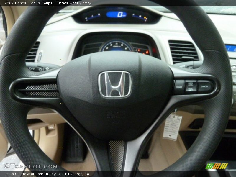 Taffeta White / Ivory 2007 Honda Civic LX Coupe