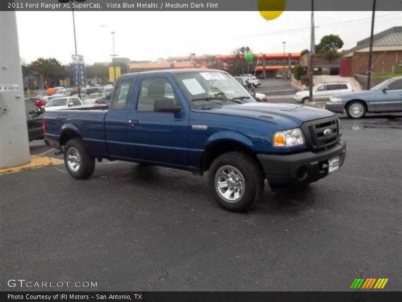 Vista Blue Metallic / Medium Dark Flint 2011 Ford Ranger XL SuperCab