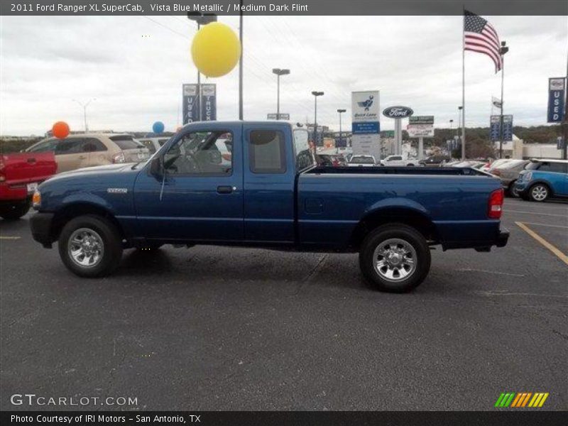 Vista Blue Metallic / Medium Dark Flint 2011 Ford Ranger XL SuperCab