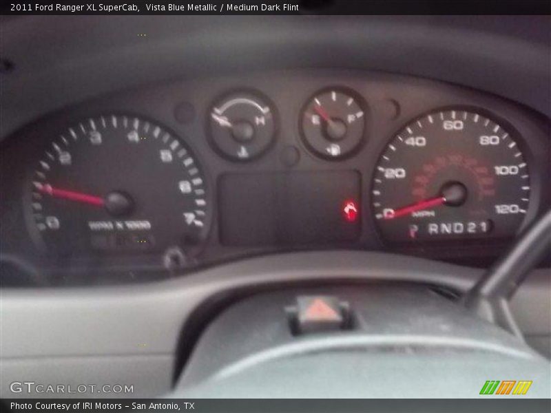 Vista Blue Metallic / Medium Dark Flint 2011 Ford Ranger XL SuperCab