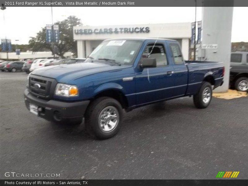 Vista Blue Metallic / Medium Dark Flint 2011 Ford Ranger XL SuperCab