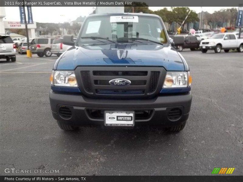 Vista Blue Metallic / Medium Dark Flint 2011 Ford Ranger XL SuperCab