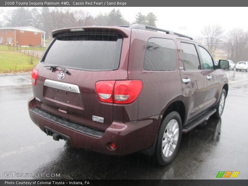 Cassis Red Pearl / Sand Beige 2008 Toyota Sequoia Platinum 4WD