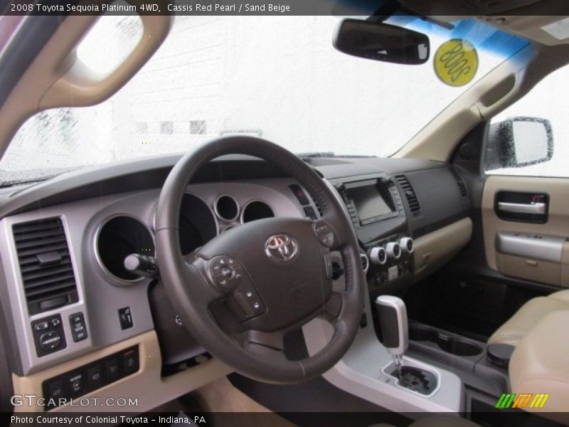 Cassis Red Pearl / Sand Beige 2008 Toyota Sequoia Platinum 4WD