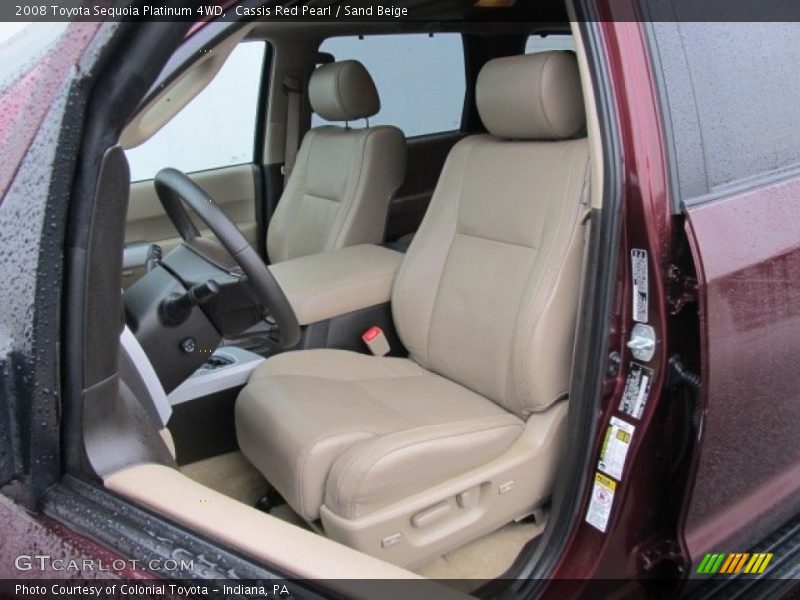 Cassis Red Pearl / Sand Beige 2008 Toyota Sequoia Platinum 4WD