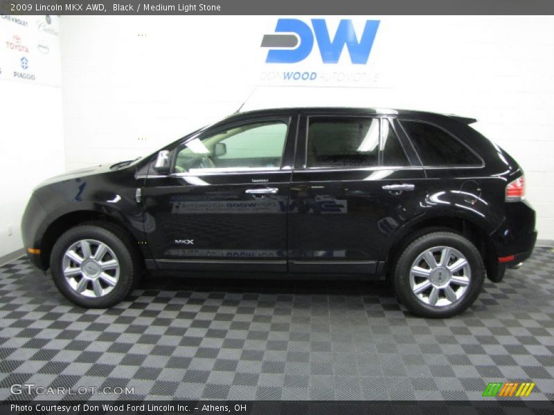 Black / Medium Light Stone 2009 Lincoln MKX AWD