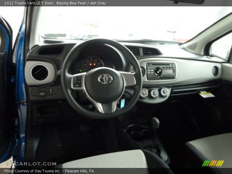 Blazing Blue Pearl / Ash Gray 2012 Toyota Yaris LE 5 Door