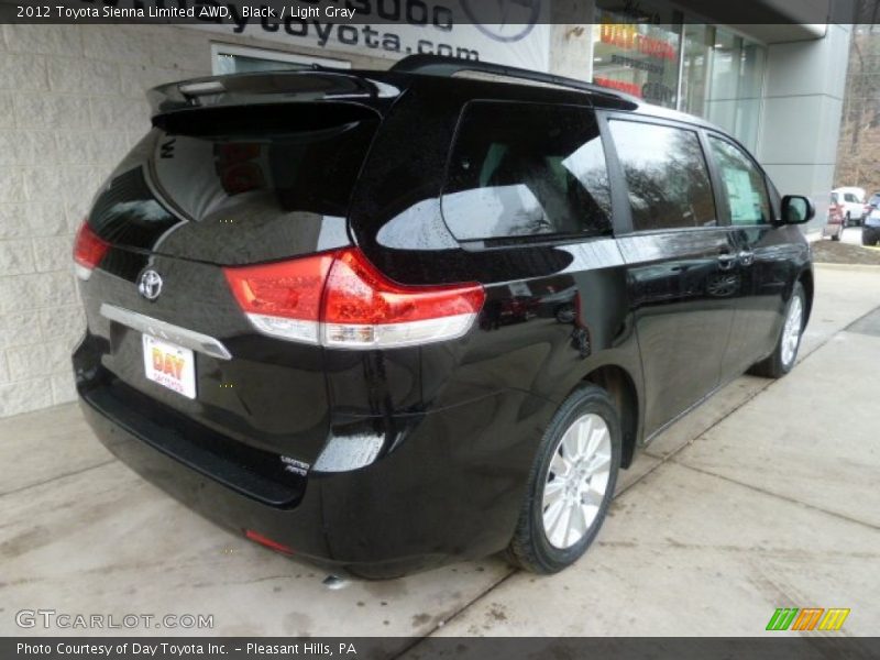 Black / Light Gray 2012 Toyota Sienna Limited AWD