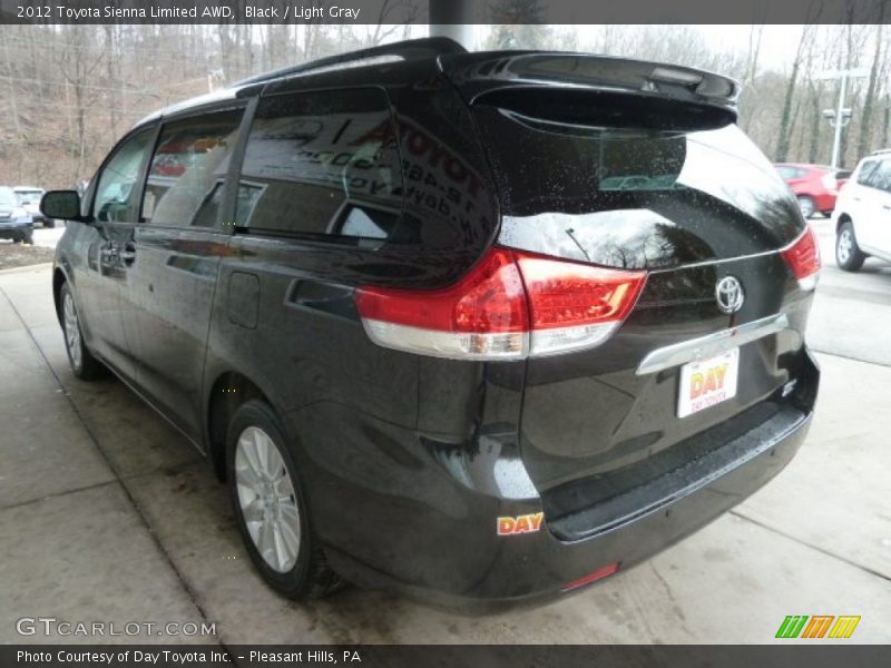 Black / Light Gray 2012 Toyota Sienna Limited AWD