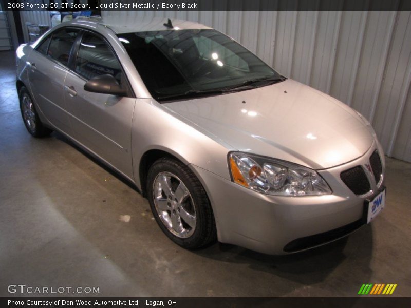 Liquid Silver Metallic / Ebony Black 2008 Pontiac G6 GT Sedan