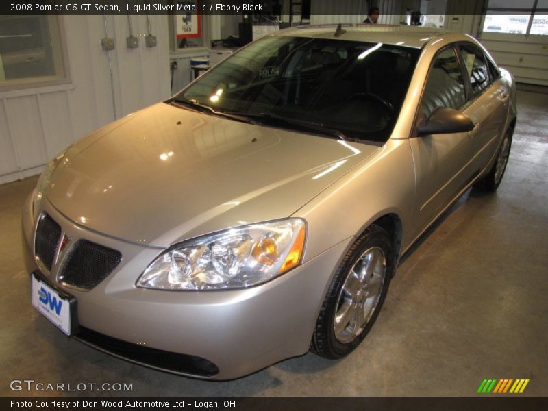 Liquid Silver Metallic / Ebony Black 2008 Pontiac G6 GT Sedan