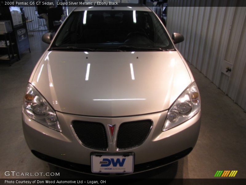 Liquid Silver Metallic / Ebony Black 2008 Pontiac G6 GT Sedan