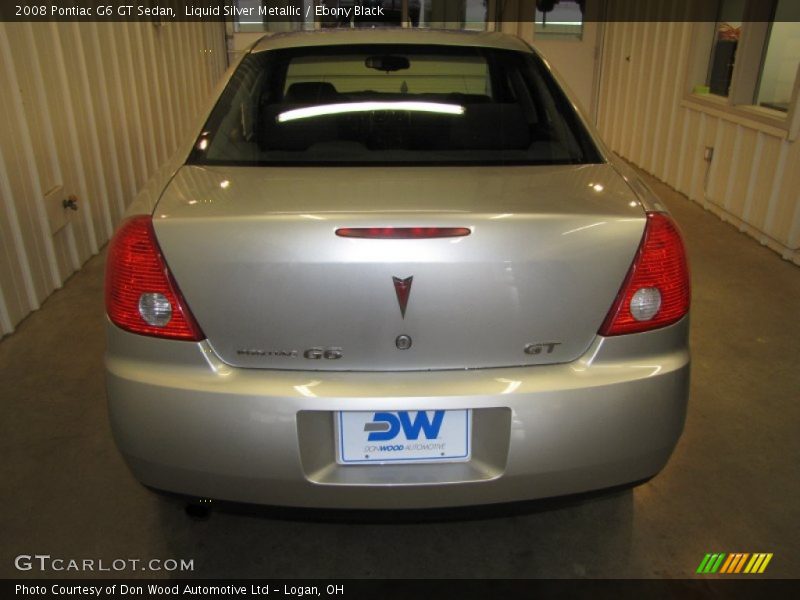 Liquid Silver Metallic / Ebony Black 2008 Pontiac G6 GT Sedan