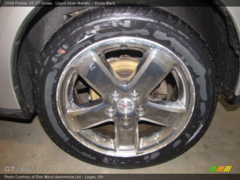Liquid Silver Metallic / Ebony Black 2008 Pontiac G6 GT Sedan