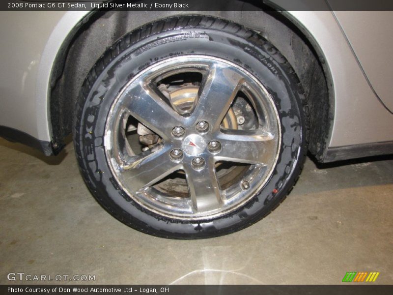 Liquid Silver Metallic / Ebony Black 2008 Pontiac G6 GT Sedan