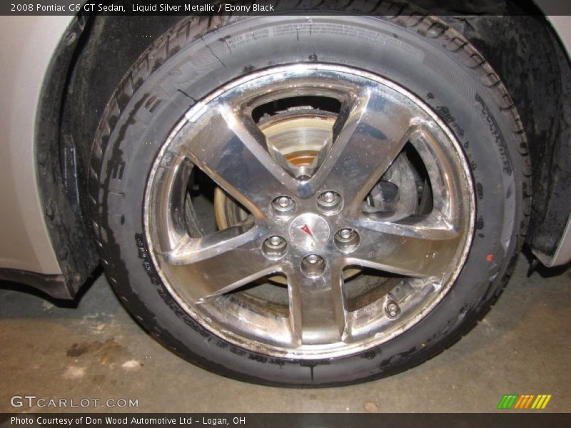 Liquid Silver Metallic / Ebony Black 2008 Pontiac G6 GT Sedan