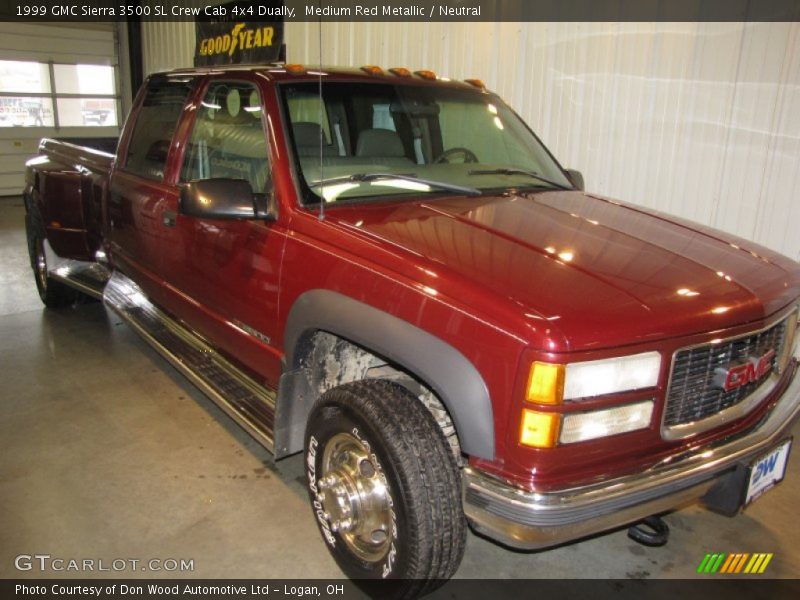 Medium Red Metallic / Neutral 1999 GMC Sierra 3500 SL Crew Cab 4x4 Dually