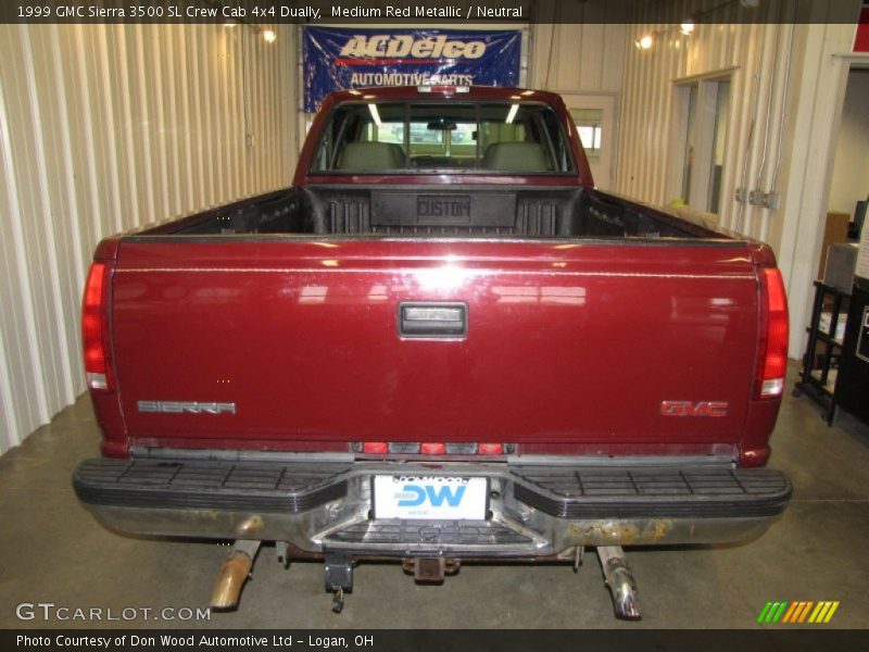 Medium Red Metallic / Neutral 1999 GMC Sierra 3500 SL Crew Cab 4x4 Dually