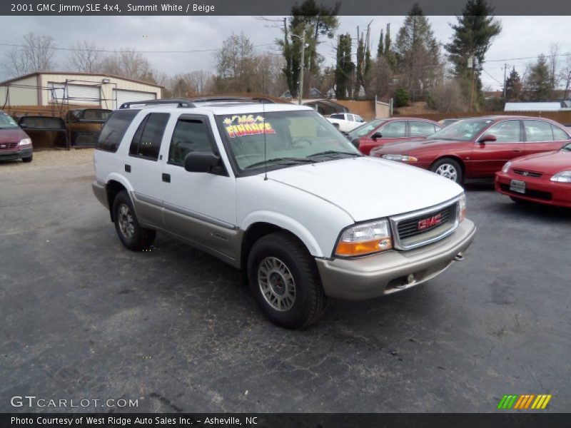 Summit White / Beige 2001 GMC Jimmy SLE 4x4