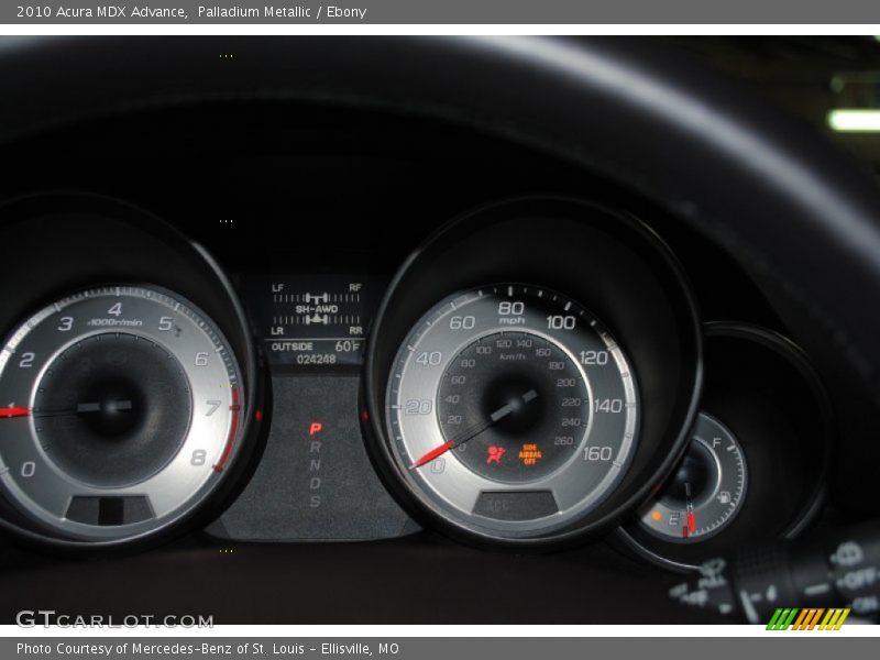 Palladium Metallic / Ebony 2010 Acura MDX Advance